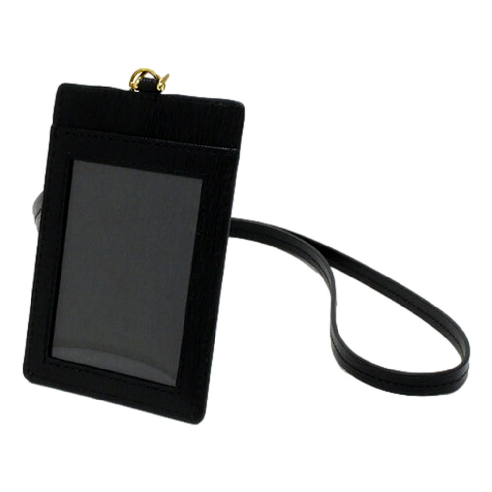Prada Black Vitello Move Leather Card Holder with